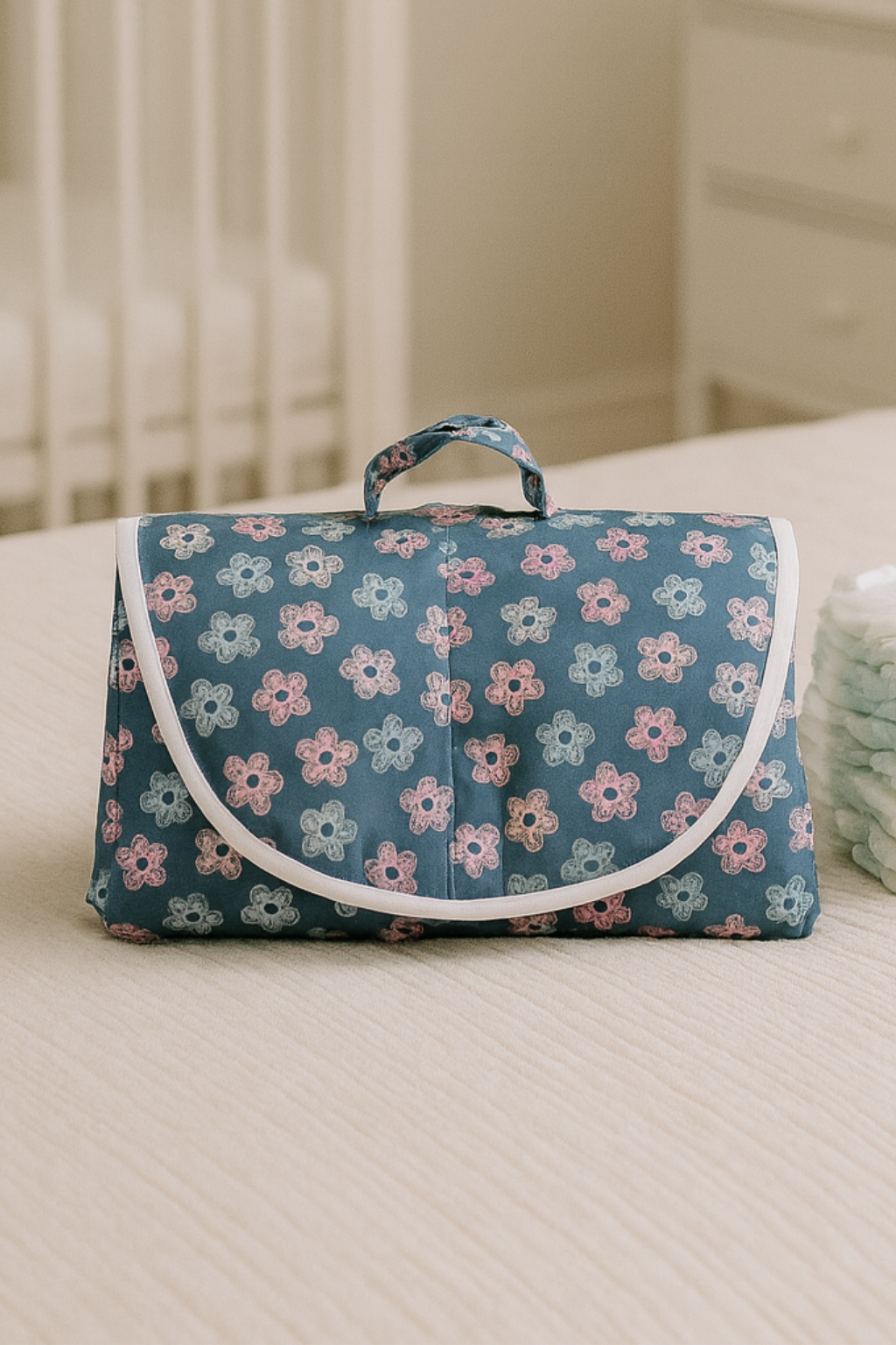 jhlh Mudador portátil Blue Flower - Imagen 1