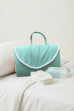 Mudador portátil lino verde menta