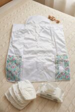 Mudador portátil Flores acuarela - Imagen 2